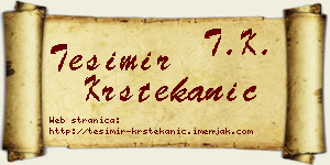 Tešimir Krstekanić vizit kartica